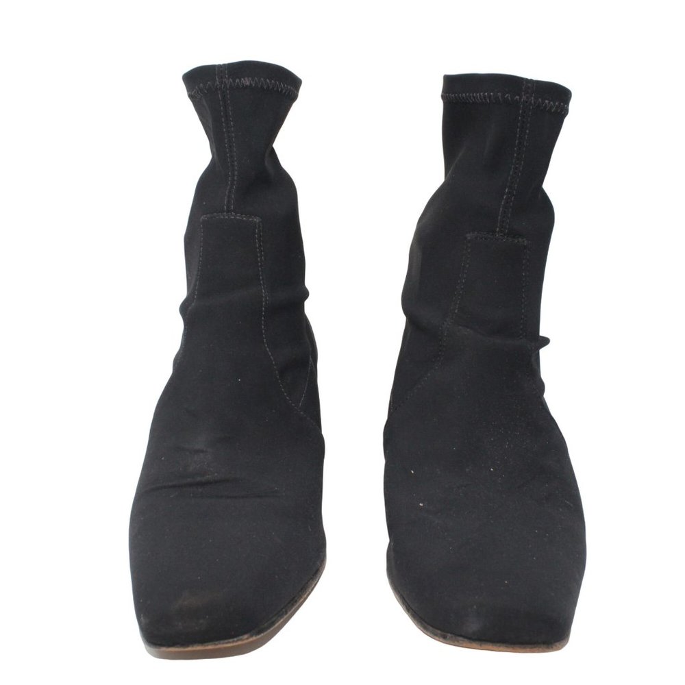 Donald J Pliner Sophia Black Pull On Sock Style Booties Sz 9.5M Made in Brazil - Picture 3 of 10